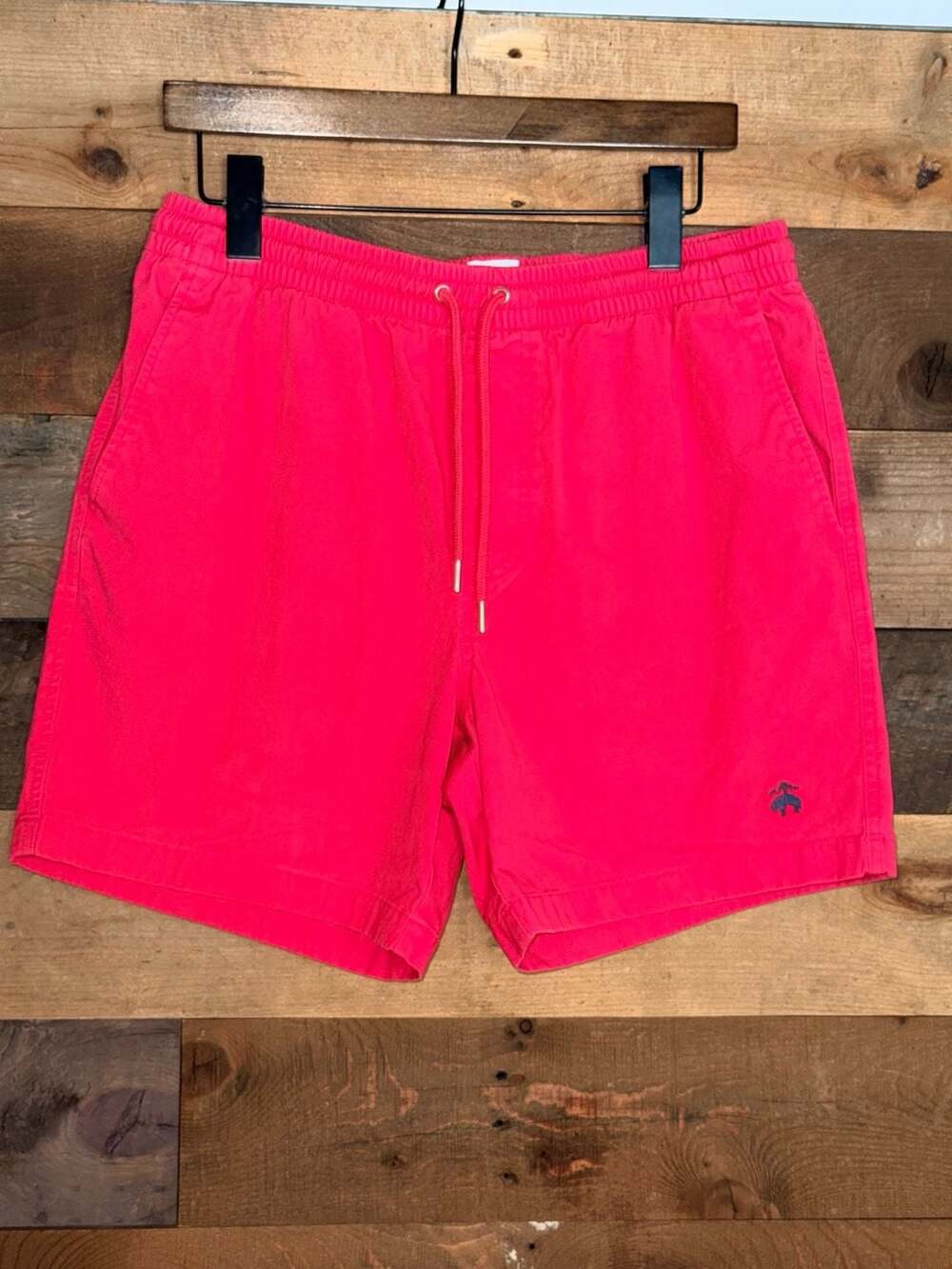 Brooks Brothers Men's Red Elastic Waist Swim Trunks 0766